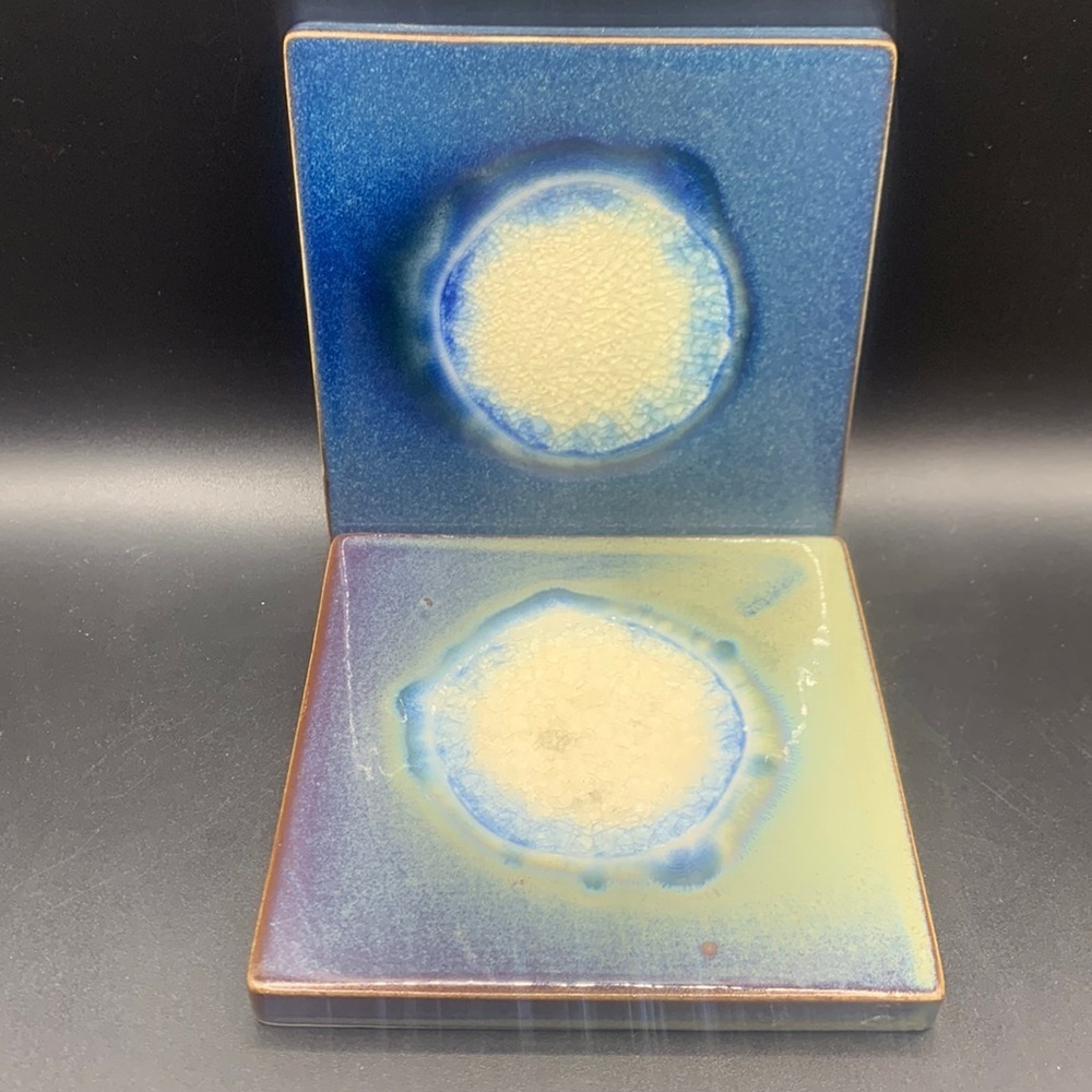 2/HANDMADE Ceramic Snow Crystal Tiles DECORATIVE